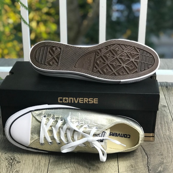 NWT Converse Ctas OX Light Gold M AUTHENTIC - Picture 5 of 7